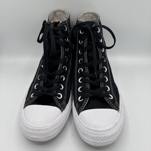 Converse High Top Chuck Taylor Black with Camo Heel Size Men's 7 / Women's 9 - Picture 2 of 6